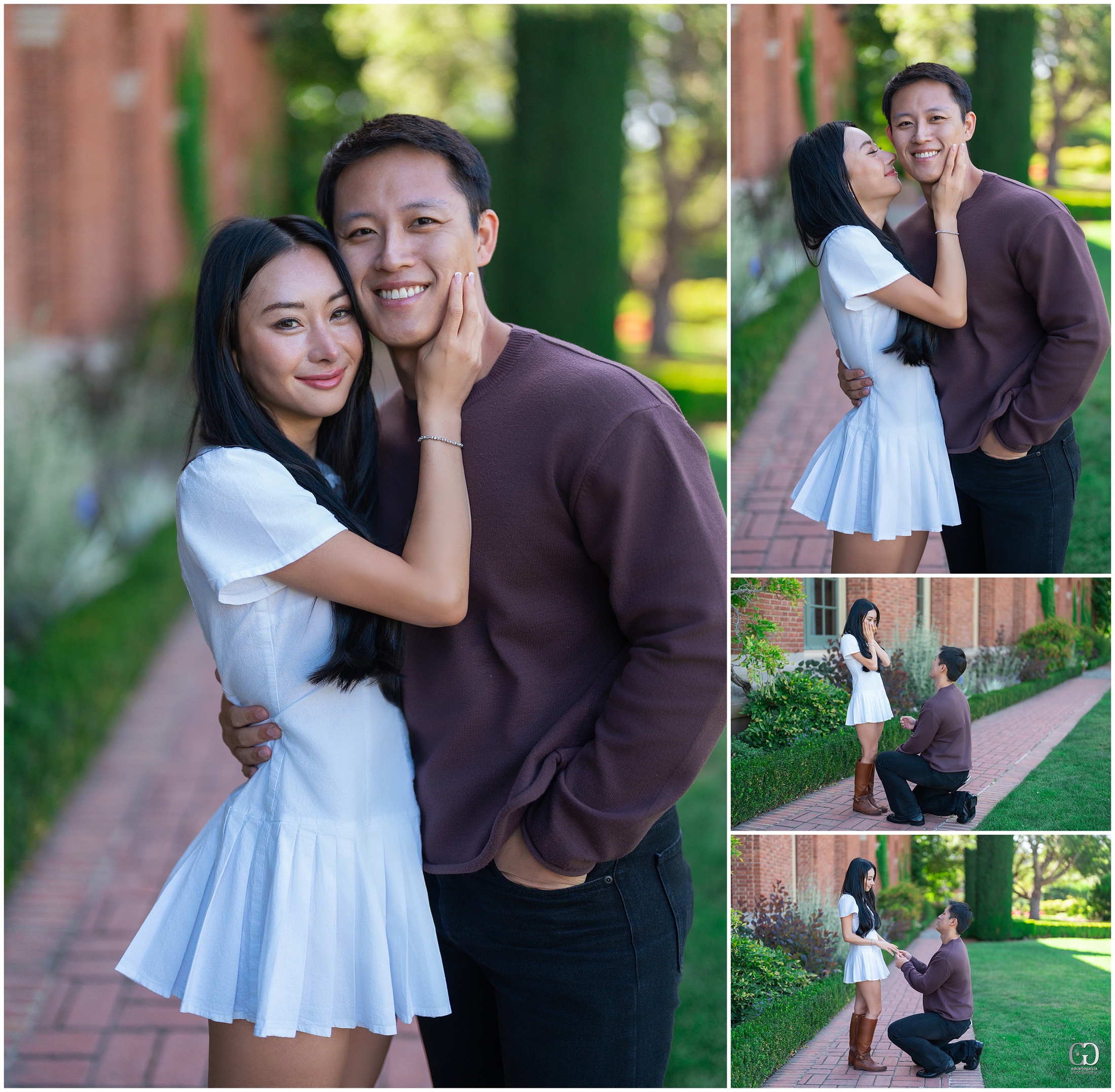 Ernest and Alexandra’s Filoli proposal and first portraits after the yes